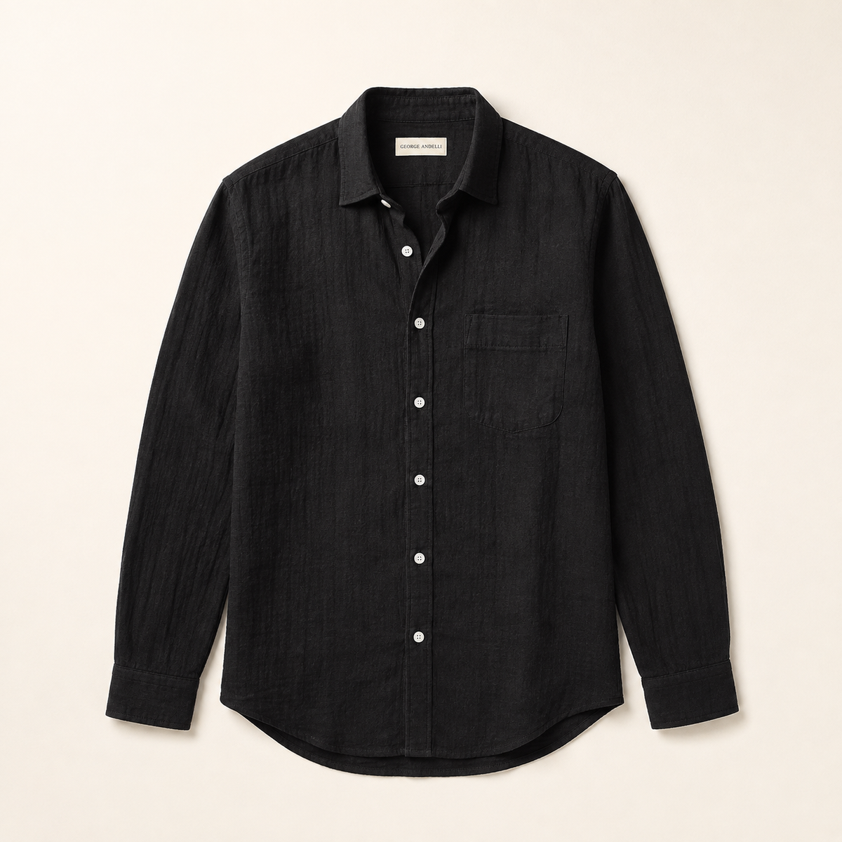 Black — The Riviera Linen Shirt