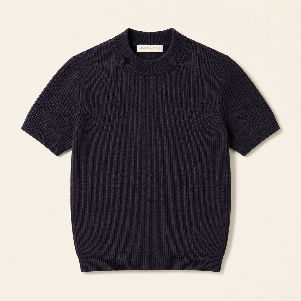 Navy — The Luciano Knit Tee