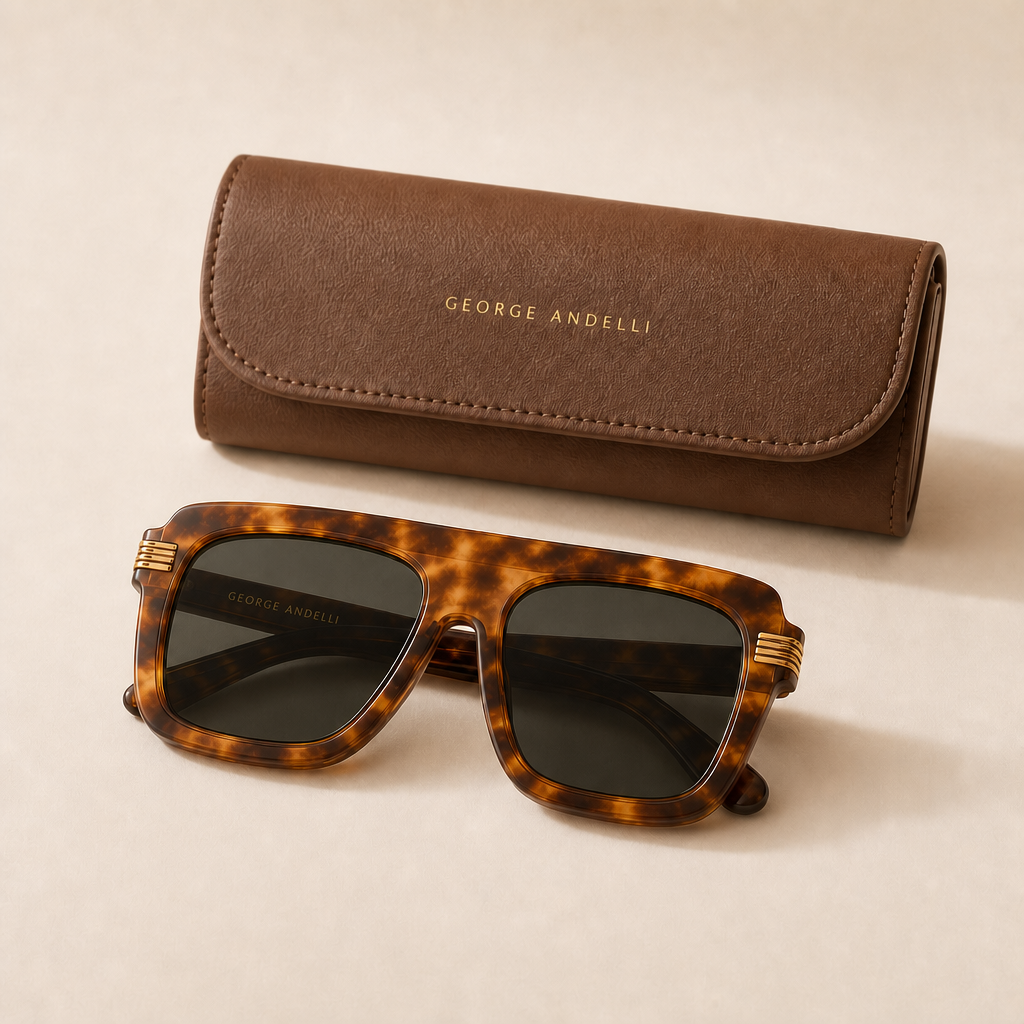 The Cadore folded with the George Andelli leather case