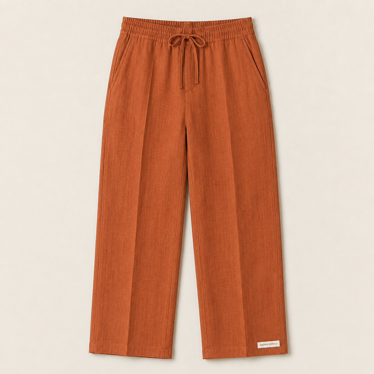 Orange - The Eligio Linen Trousers