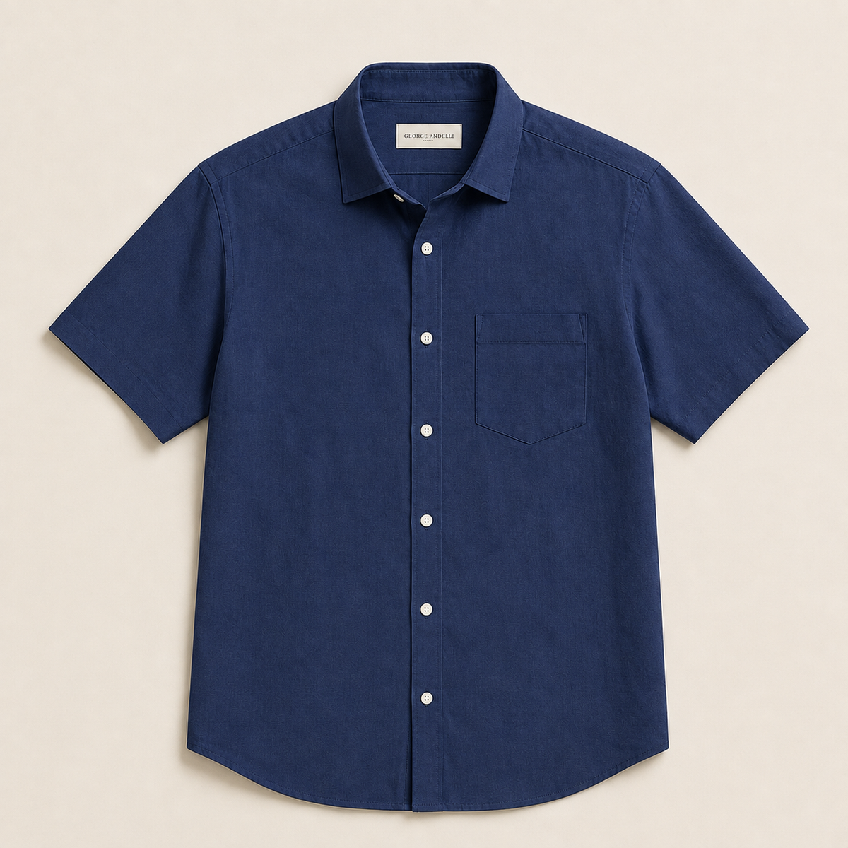 Navy - The Ostuni Cotton Shirt