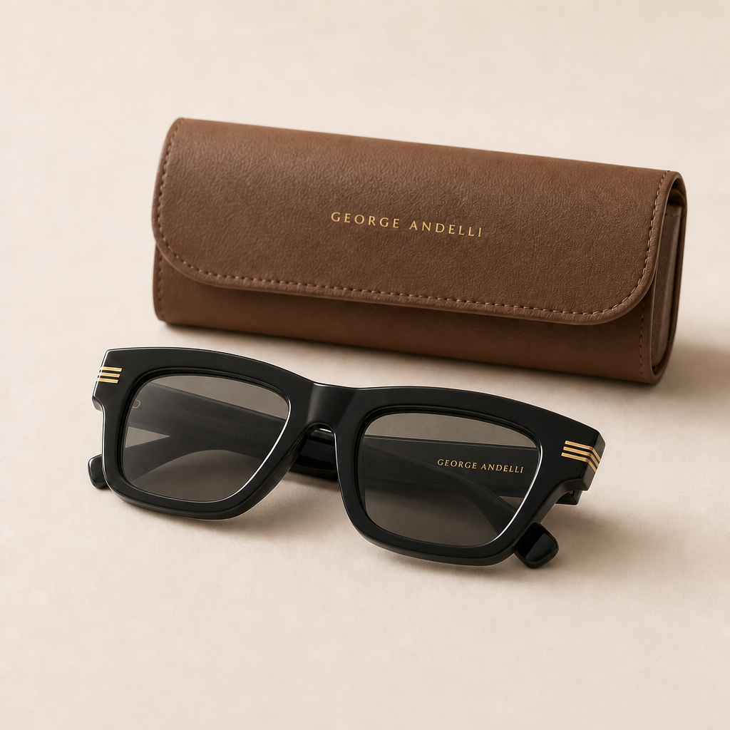 The Positano folded with the George Andelli leather case