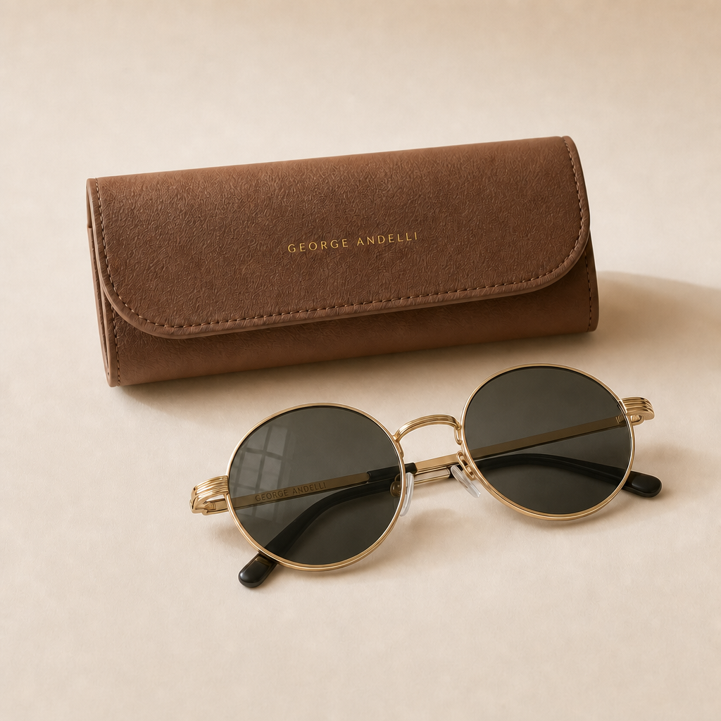 The Procida folded with the George Andelli leather case