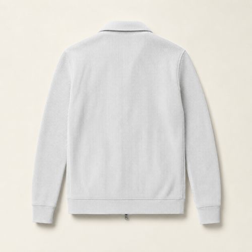 Grey Marl — The Antonino Zip Knit