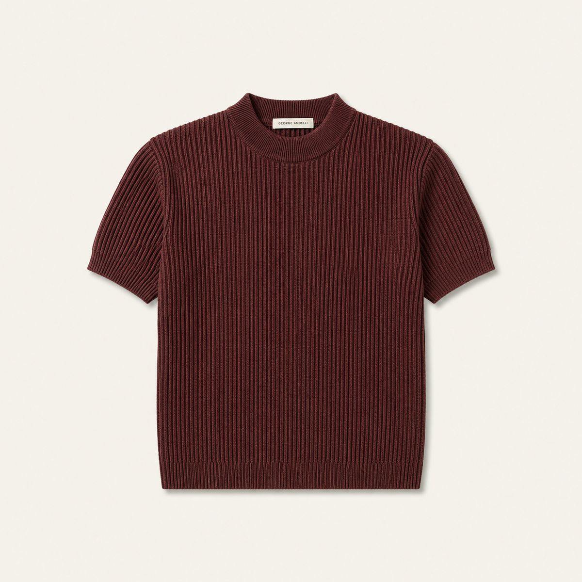 Burgundy — The Luciano Knit Tee