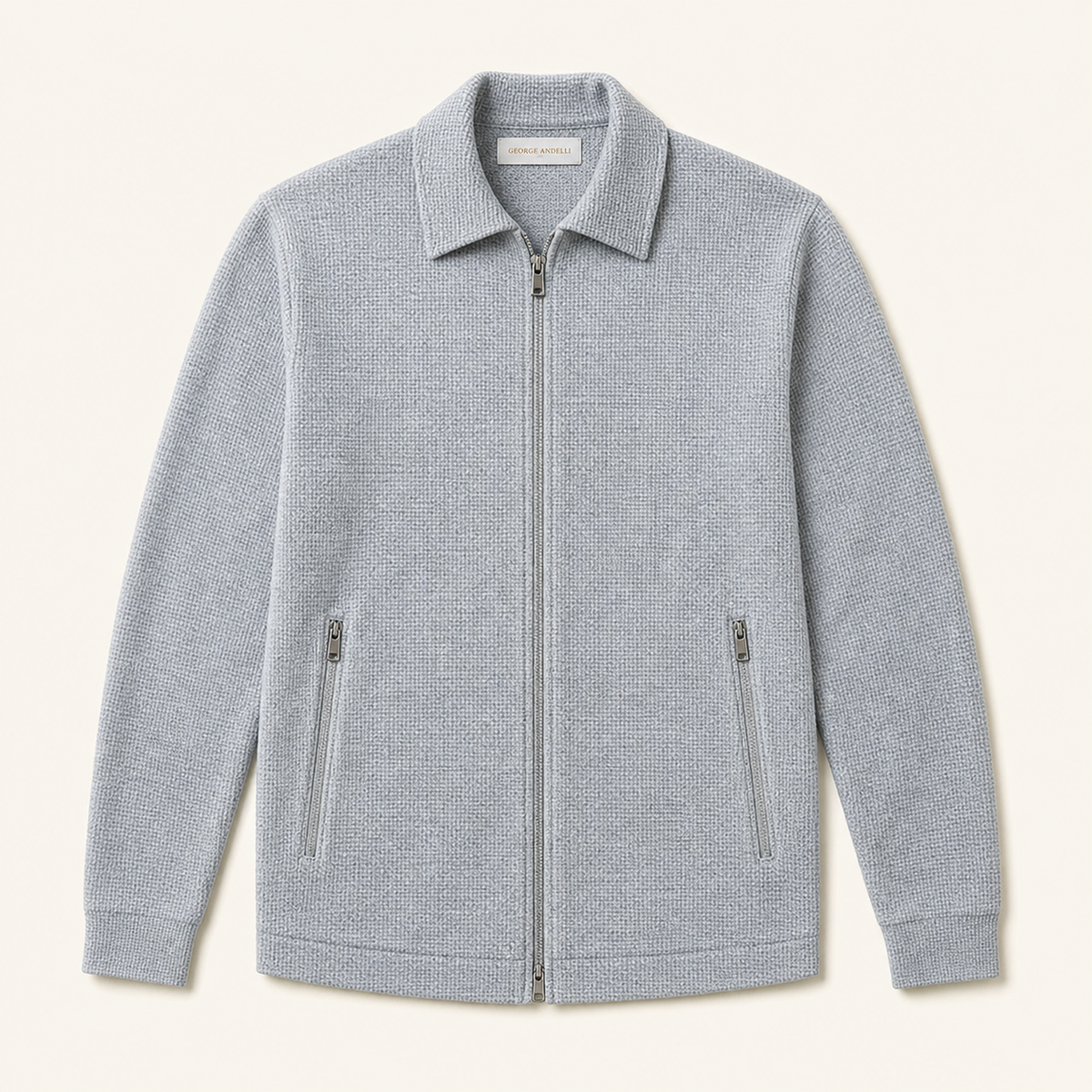 Grey — The Antonino Zip Knit
