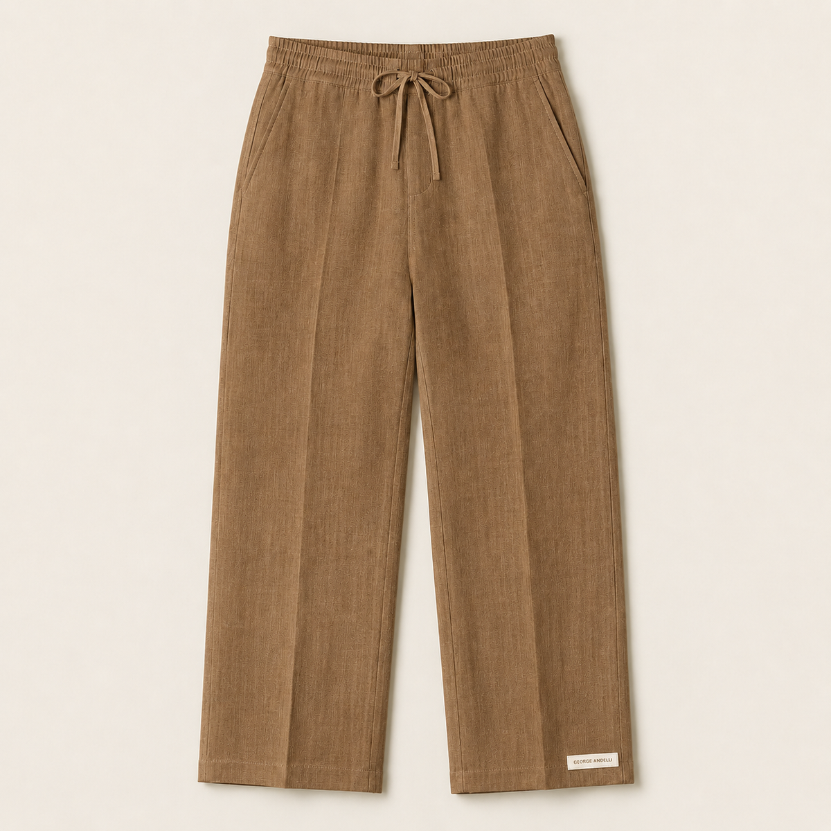 Brown - The Eligio Linen Trousers