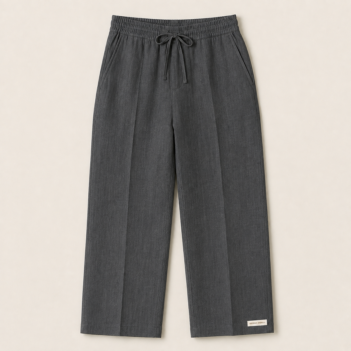 Charcoal - The Eligio Linen Trousers