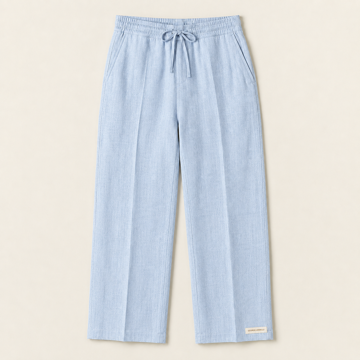 Light Blue - The Eligio Linen Trousers