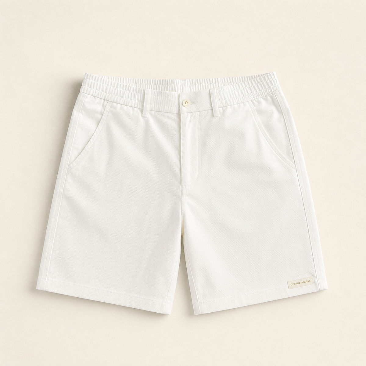 The Amalfi Chino Shorts — three-quarter view