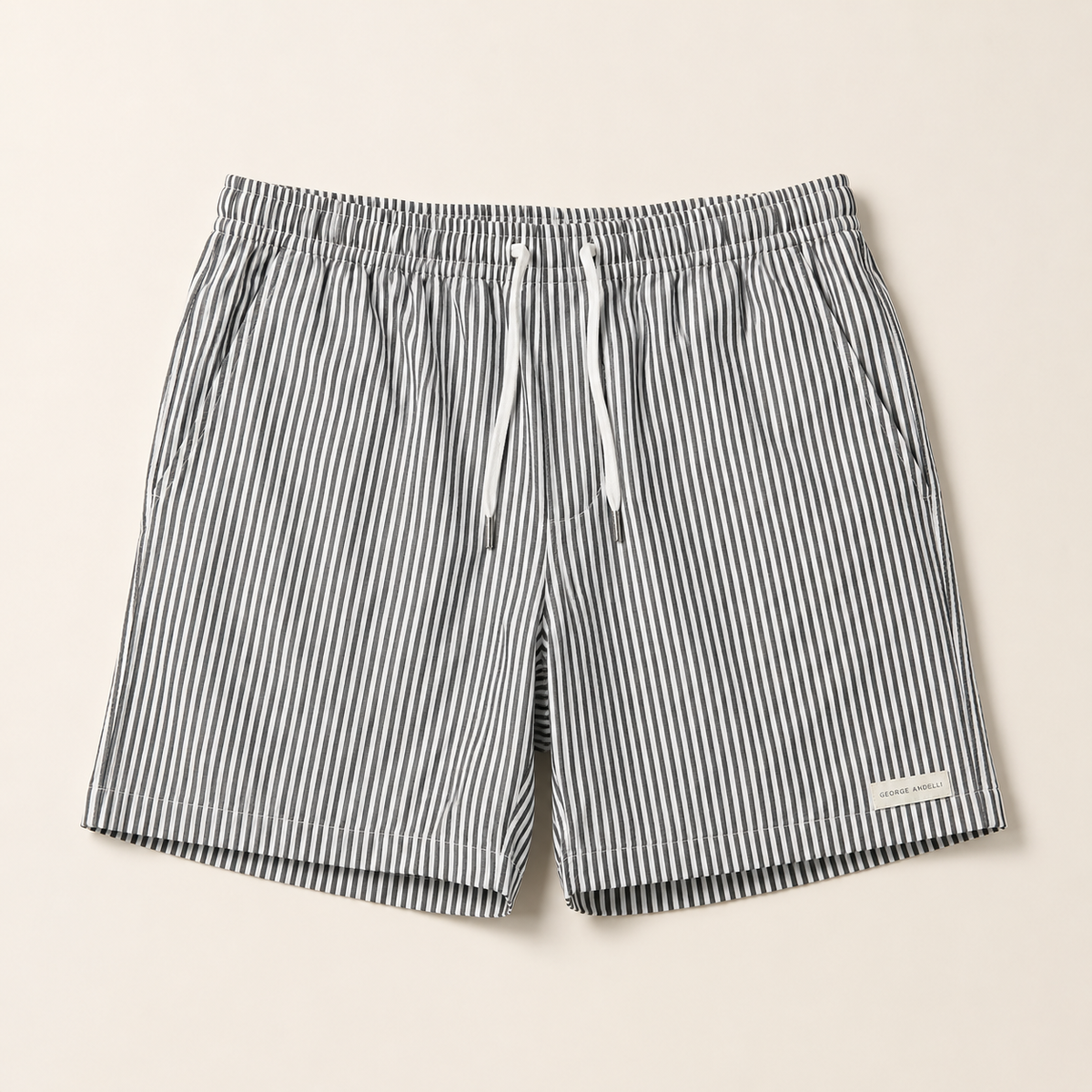 The Bellagio Seersucker Shorts — three-quarter view