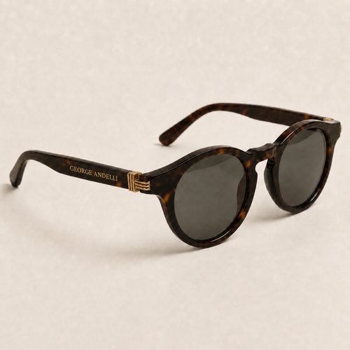 The Capri Round Sunglasses in Dark Tortoise