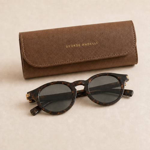 The Capri folded with the George Andelli leather case