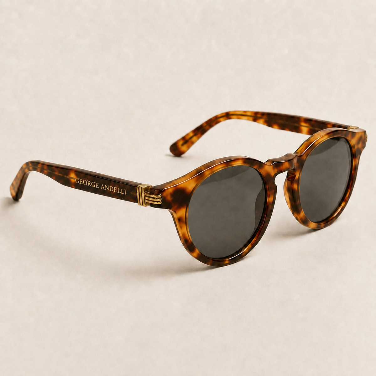 The Capri Round Sunglasses in Honey Tortoise